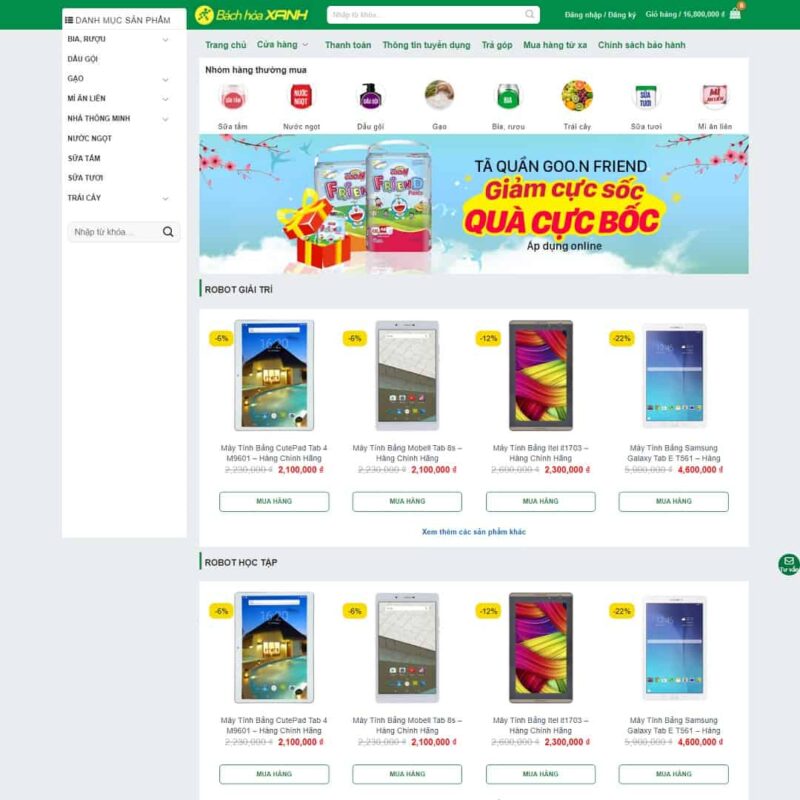 Theme wordpress bách hóa shop, Bán hàng, bách hóa, Điện thoại, Shop, Tạp hóa