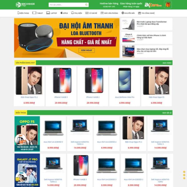 Theme wordpress bách khoa Shop, Bán hàng, bách hóa, Điện máy, Điện thoại, Shop