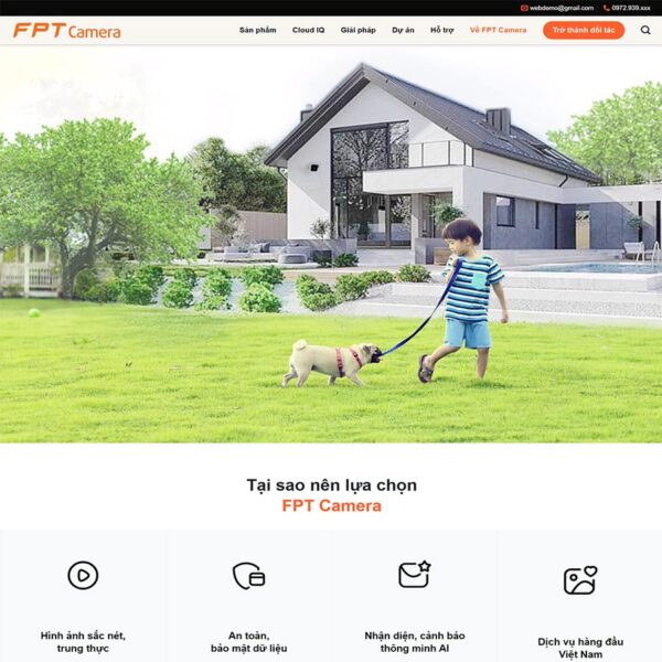 Theme WordPress bán camera FPT, Bán hàng, Camera, FPT