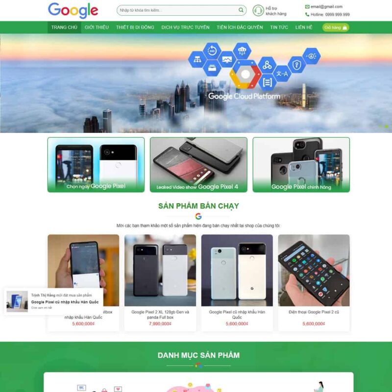 Theme WordPress bán hàng, dịch vụ google shop, Bán hàng, Dịch vụ, Google, SmartPhone
