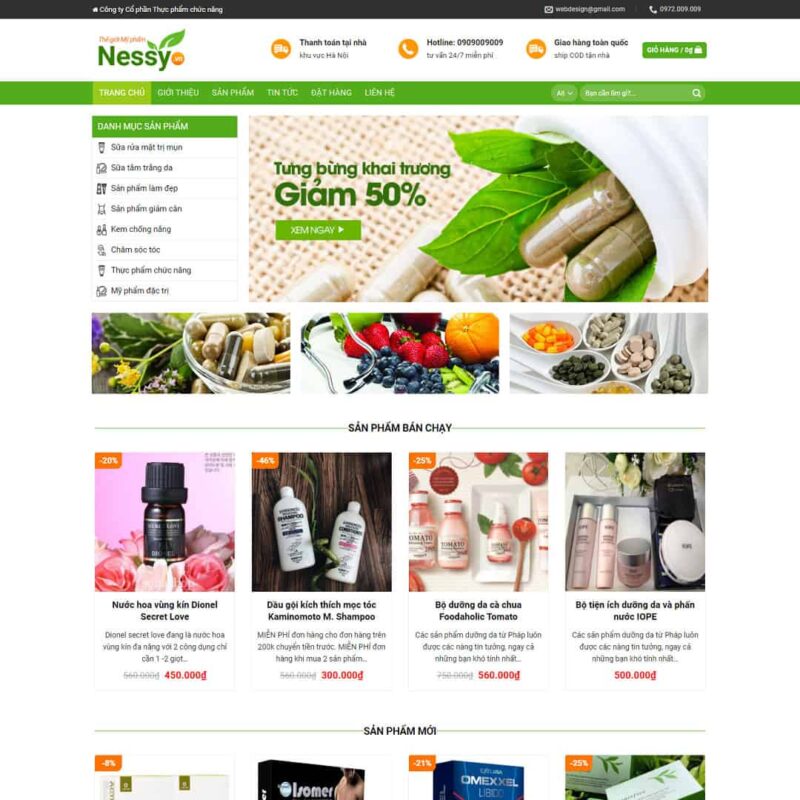 Theme WordPress bán hàng dược phẩm, mỹ phẩm, Bán hàng, Thực phẩm, Dược phẩm, Thực phẩm chức năng