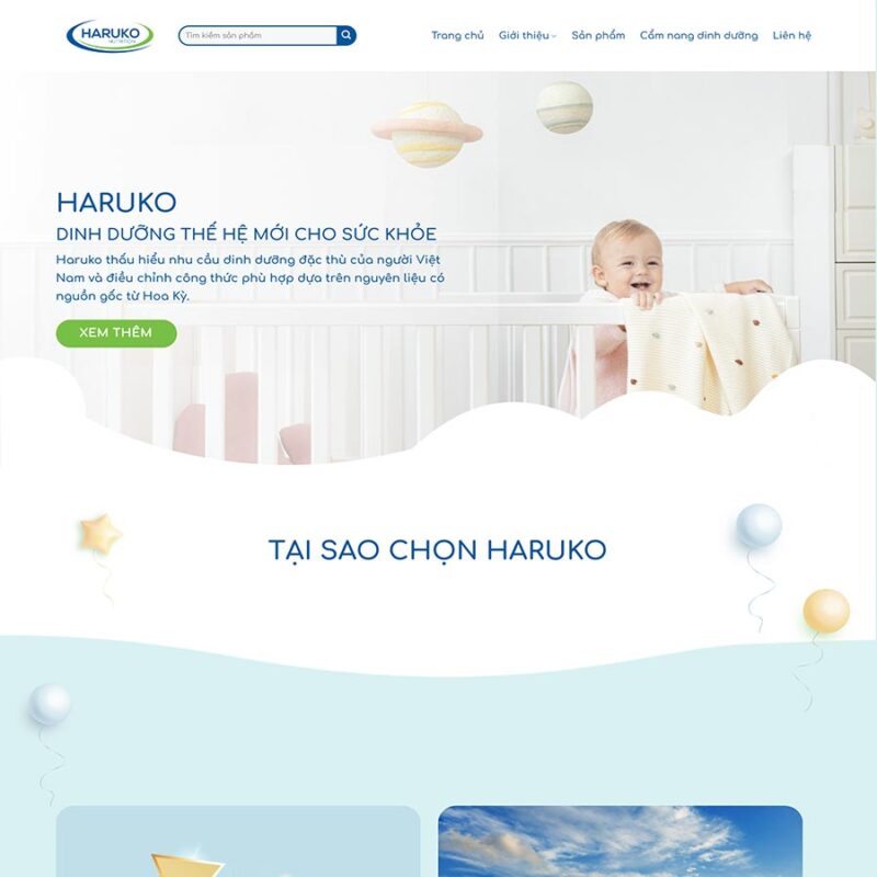 Theme WordPress bán sữa cho bé 02, Bán hàng, Thực phẩm, Baby, Milk, Sữa