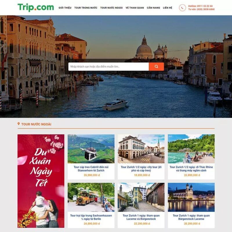 Theme wordpress bán tour du lịch 10, Du lịch, Khách sạn, nghỉ dưỡng, Resort