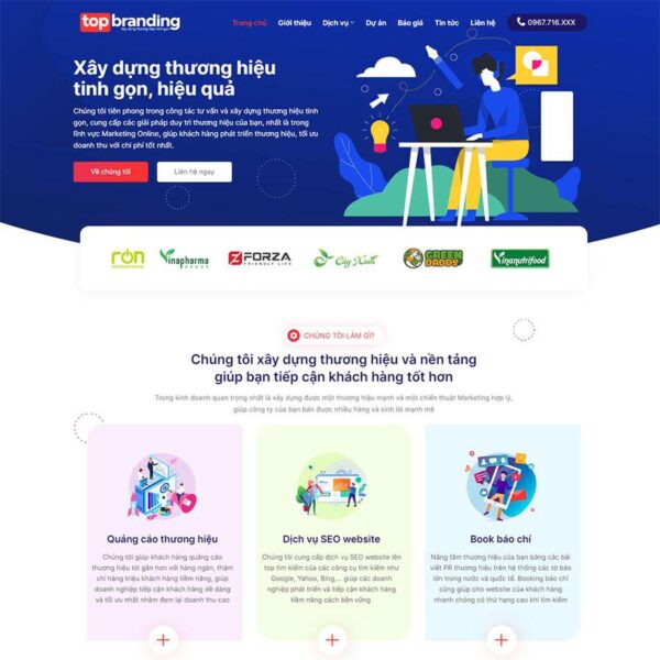 Theme WordPress công ty Agency Marketing Online 02, Công ty, agency, Design, Marketing, media