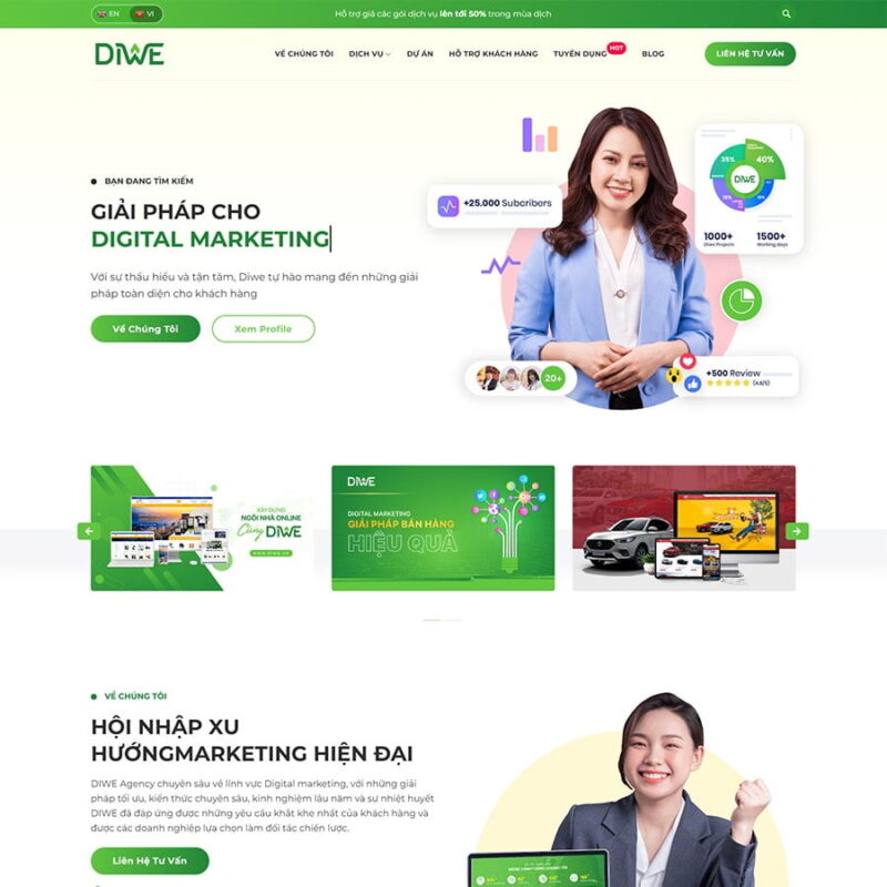 Theme WordPress công ty Agency, Marketing Online 03, Công ty, agency, Marketing, media, Website