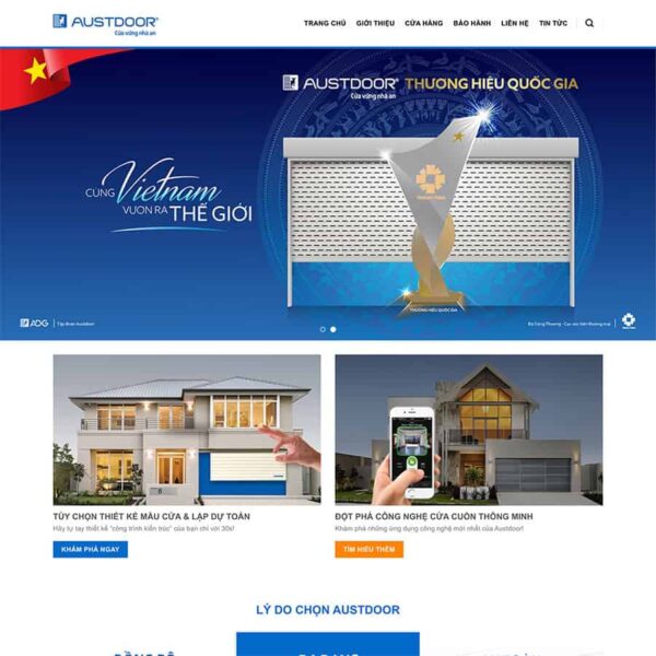 Theme WordPress công ty cửa nhôm, cửa cuốn, Công ty, Cửa cuốn, Cửa nhôm