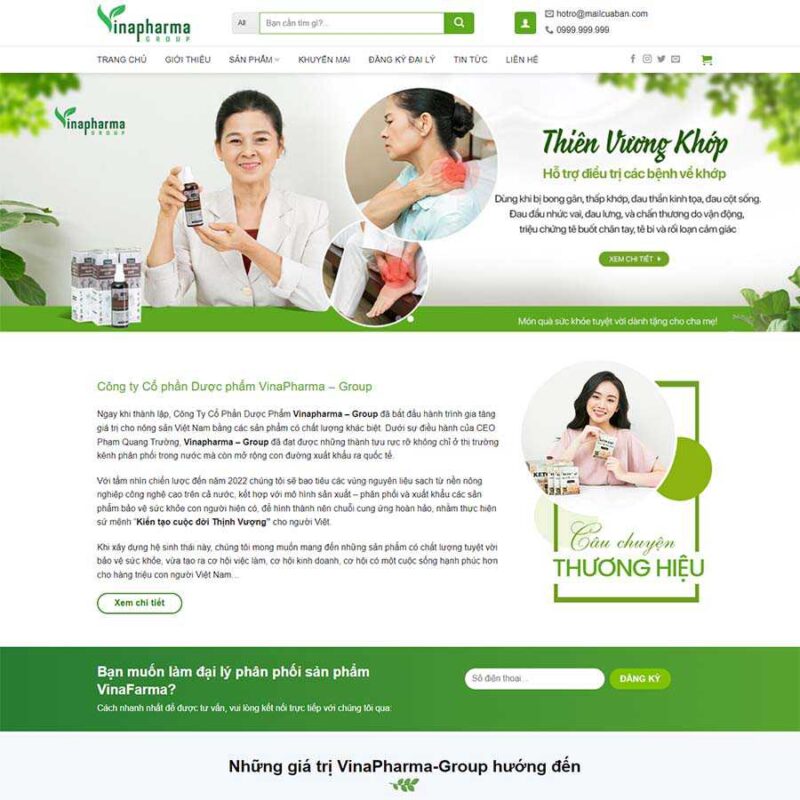 Theme WordPress công ty dược phẩm, Thực phẩm, Dược phẩm, Thực phẩm chức năng, Thuốc