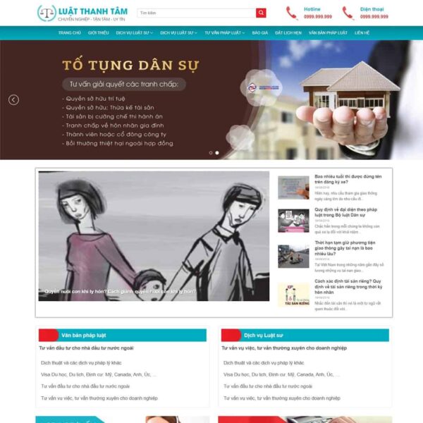 Theme WordPress công ty luật, Công ty, Luật sư