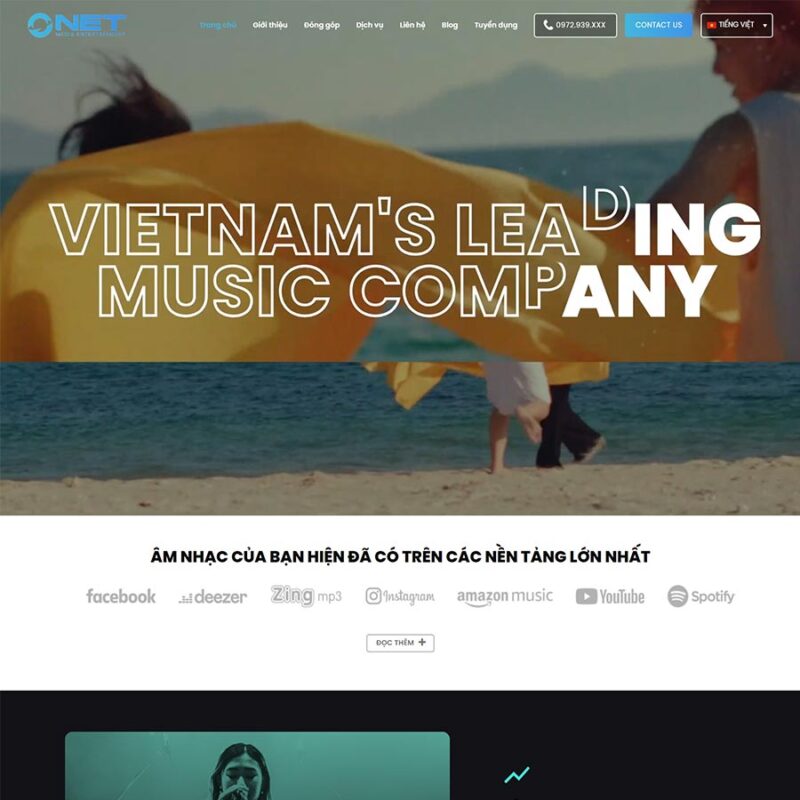 Theme WordPress công ty media, âm nhạc 02, Công ty, Âm nhạc, media, Youtube network