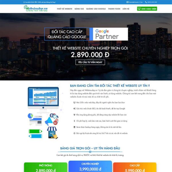 Theme WordPress công ty thiết kế Website 02, Công ty, Marketing, Website