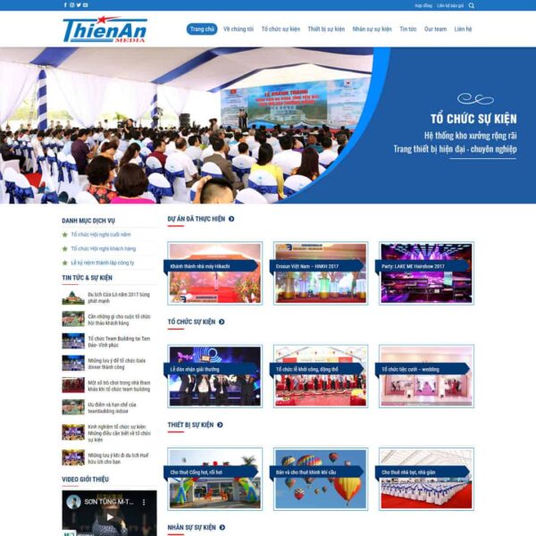 Theme WordPress công ty tổ chức sự kiện 02, Công ty, Tin tức, Doanh nghiệp, News, Sự kiện