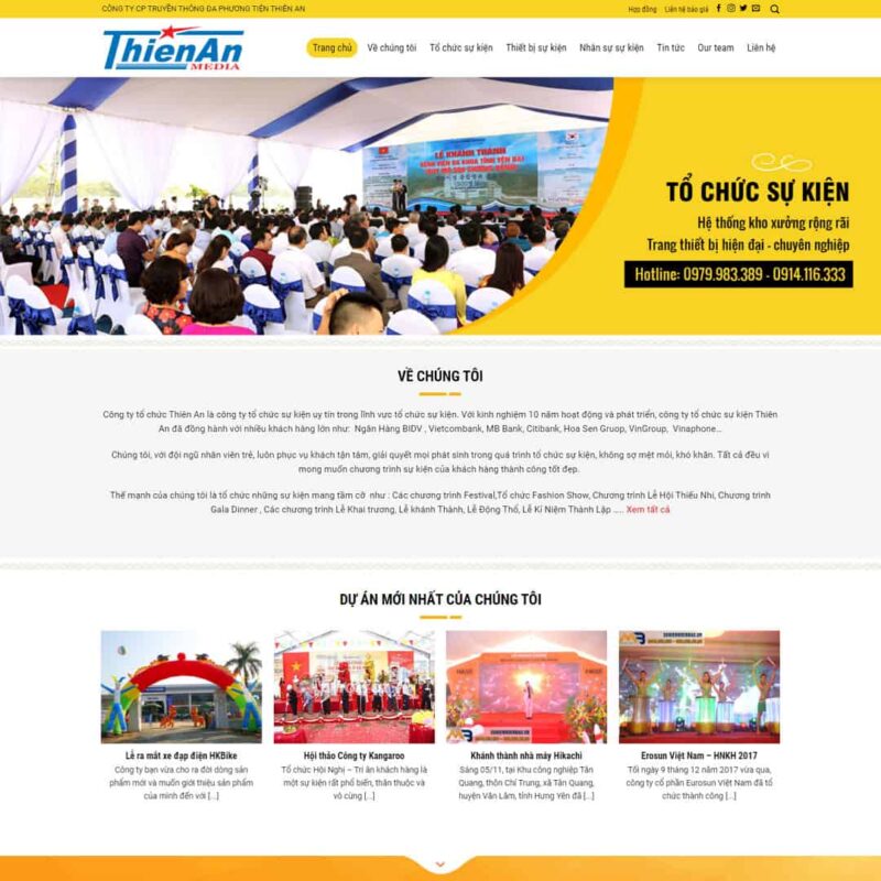 Theme WordPress công ty tổ chức sự kiện 06, Công ty, Tin tức, Dịch vụ, Sự kiện