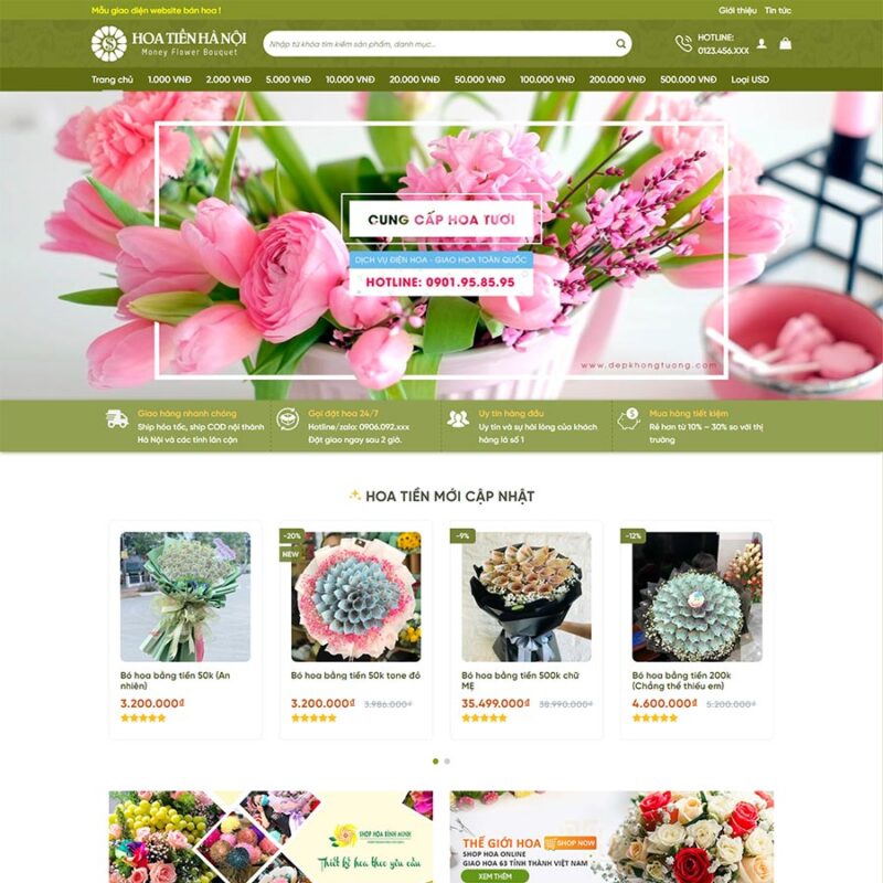 Theme WordPress cửa hàng bán hoa 06, Bán hàng, Bán hoa, Hoa tiền, Hoa tươi, Shop hoa