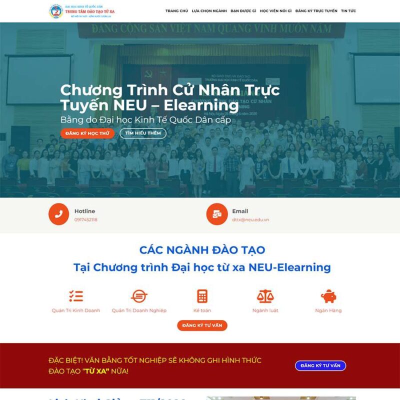 Theme WordPress đào tạo cử nhân, Giáo dục, Đào tạo