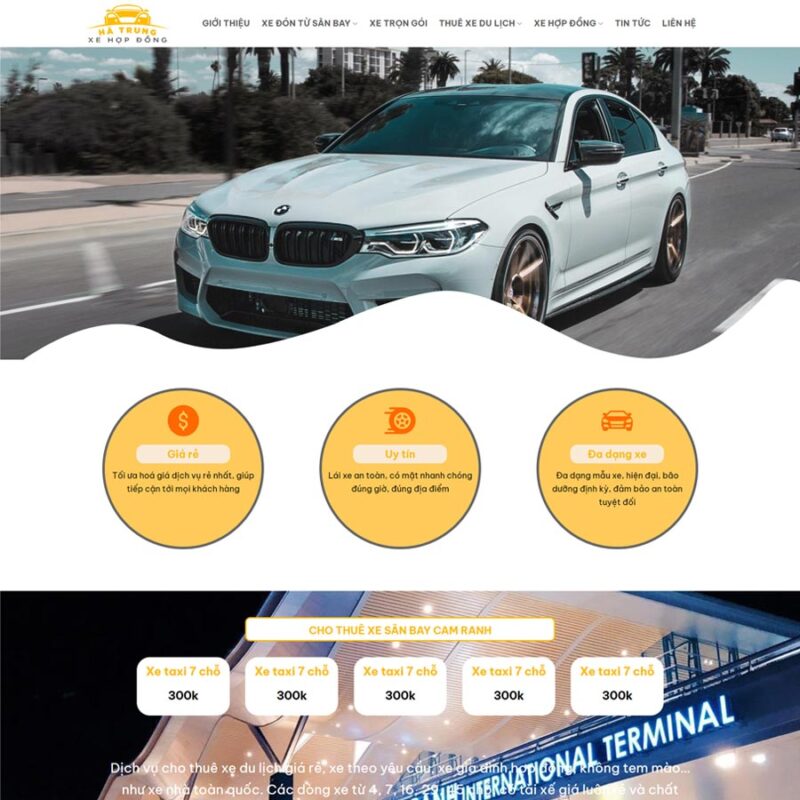 Theme WordPress dịch vụ thuê xe 06, Công ty, Xe hơi, Thuê xe, Thuê xe du lịch, Thuê xe tự lái
