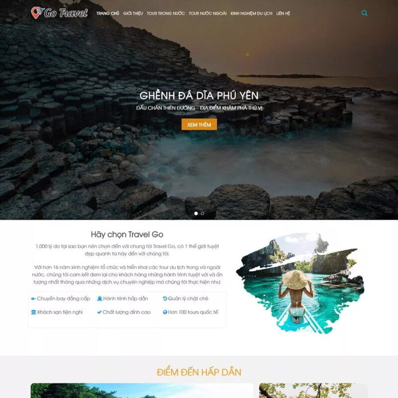 Theme wordpress du lịch 04, Du lịch, Khách sạn, nghỉ dưỡng, Resort