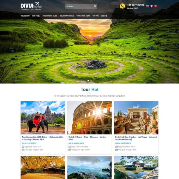 Theme WordPress du lịch 05, Du lịch, Khách sạn, nghỉ dưỡng, Resort