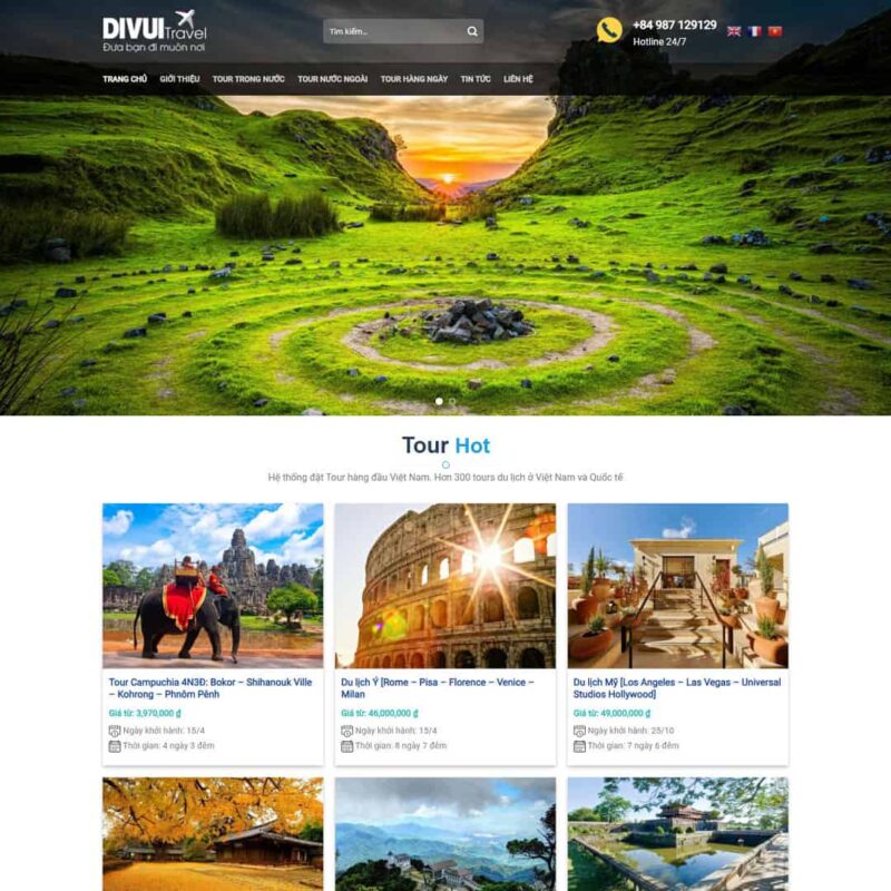 Theme WordPress du lịch 05, Du lịch, Khách sạn, nghỉ dưỡng, Resort