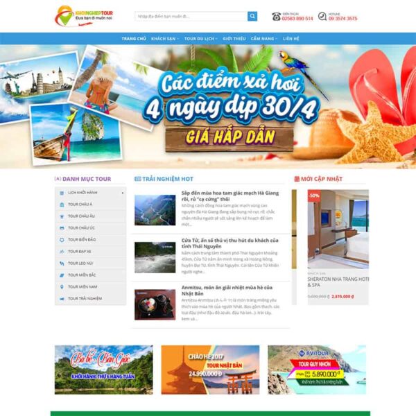 Theme WordPress du lịch 06, Du lịch, nghỉ dưỡng