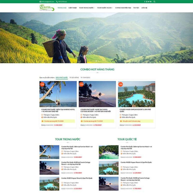 Theme WordPress du lịch 12, Du lịch, Blog, nghỉ dưỡng, Resort