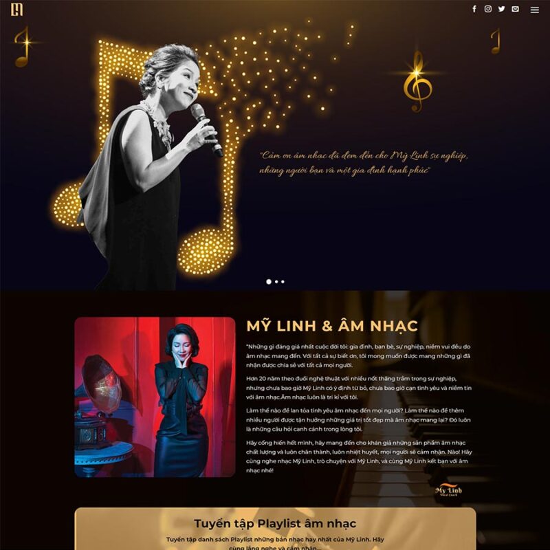 Theme WordPress giới thiệu ca sĩ, Tin tức, Âm nhạc, Ca sĩ, Mỹ Linh