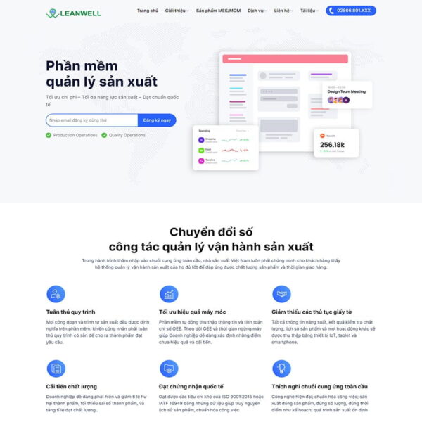 Theme WordPress giới thiệu phần mềm quản lý sản xuất, Công ty, Phần mềm, Quản lý, Sản xuất