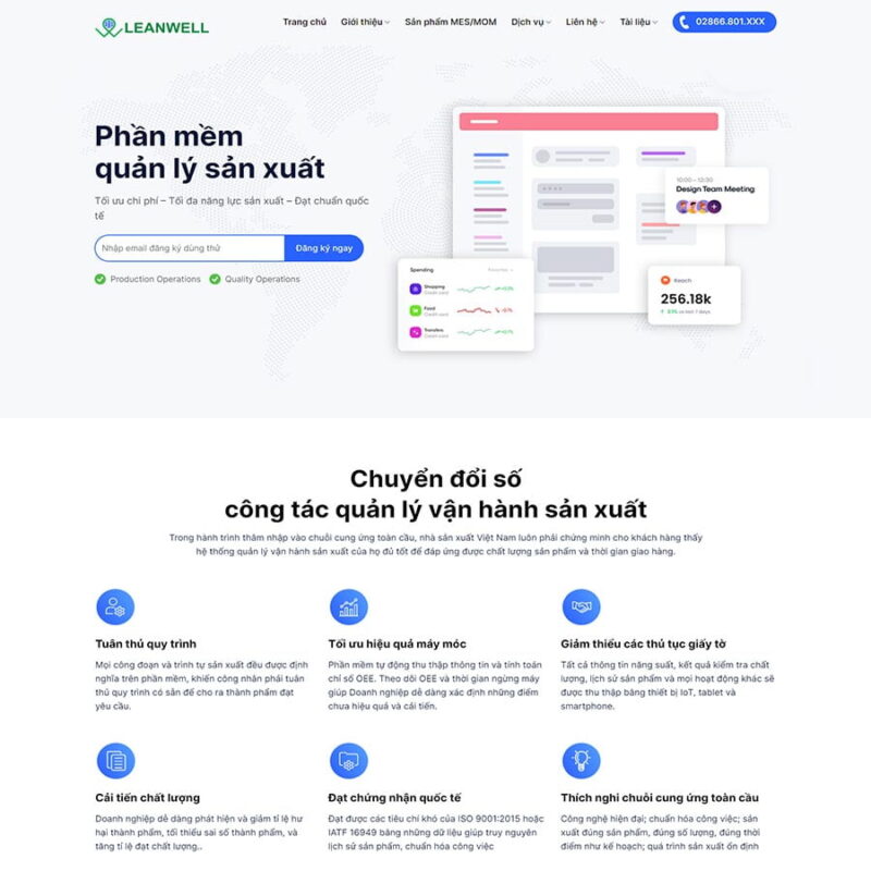 Theme WordPress giới thiệu phần mềm quản lý sản xuất, Công ty, Phần mềm, Quản lý, Sản xuất