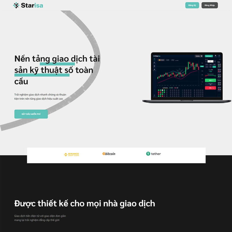 Theme WordPress giới thiệu sàn giao dịch BO 02, Landing Page, Forex, Sàn giao dịch, Trade BO