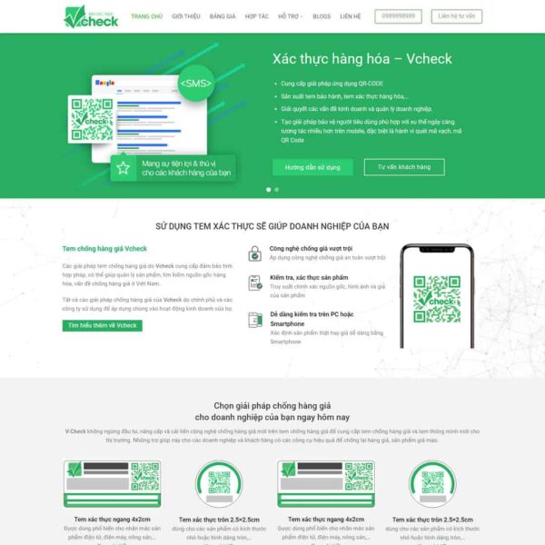 Theme WordPress giới thiệu tem chống hàng giả, Công ty, App, tem, Ứng dụng