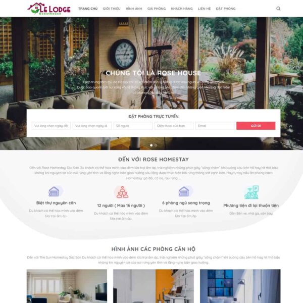 Theme WordPress Khách Sạn 02, Du lịch, Khách sạn, nghỉ dưỡng, Resort