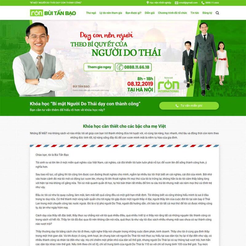 Theme WordPress khóa học đào tạo, Công ty, Giáo dục, Đào tạo, Khóa học