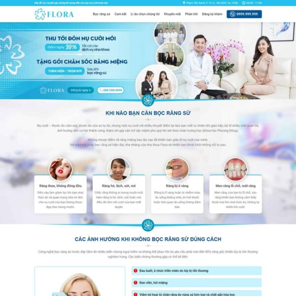 Theme WordPress lading page nha khoa 02, Landing Page, Công ty, Landing page, Nha khoa