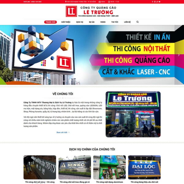 Theme WordPress làm biển quảng cáo, Công ty, Bảng hiệu, Biển quảng cáo