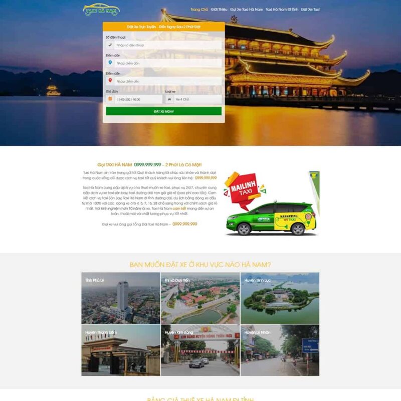 Theme WordPress Landing page dịch vụ taxi, Bonus, Công ty, Landing Page, Ô tô, taxi