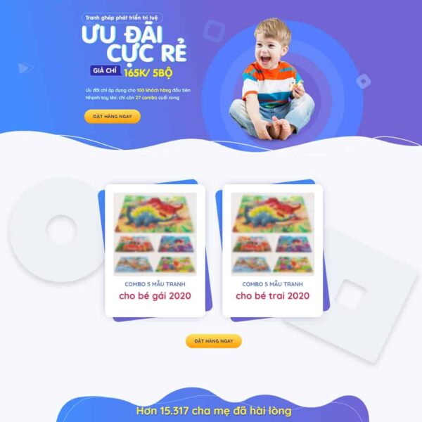 Theme WordPress Landing page đồ chơi xếp hình, Bonus, Landing Page, Bán hàng, Đồ chơi, Kid, Landing page, Trẻ em