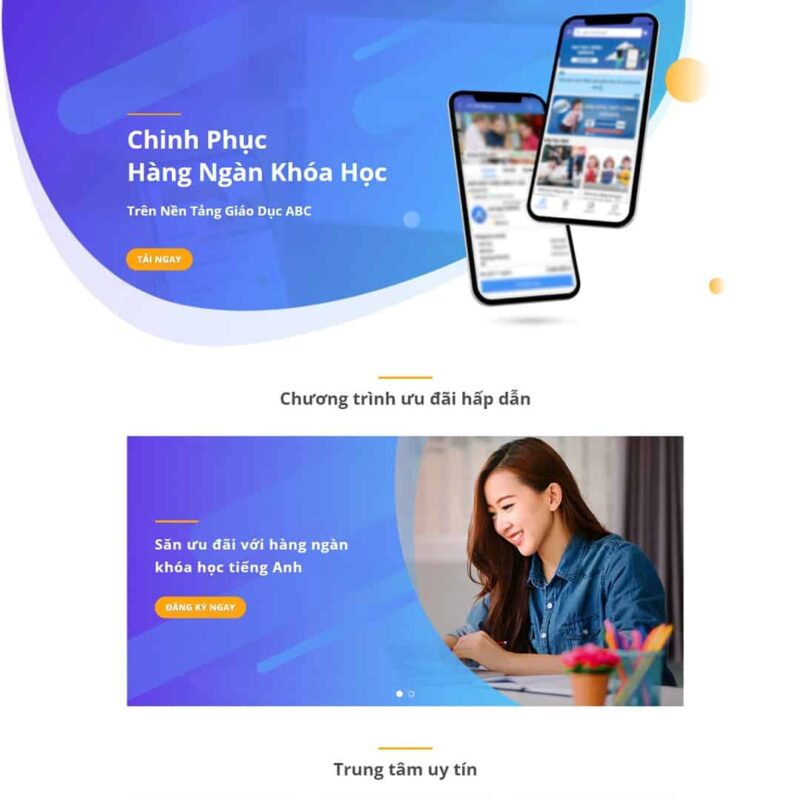 Theme WordPress landing page giới thiệu ứng dụng giáo dục, Bonus, Landing Page, App, Giáo dục, Landing page, Ứng dụng