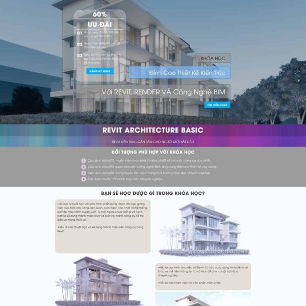 Theme WordPress Landing page khóa học phần mềm thiết kế, Bonus, Landing Page, Design, Đào tạo, Khóa học, Kiến trúc, Phần mềm, Software, Thiết kế