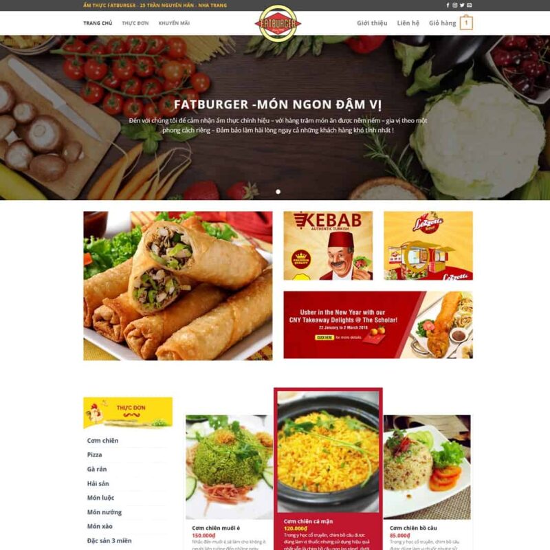 Theme WordPress nhà hàng, Thực phẩm, ẩm thực, Nhà hàng