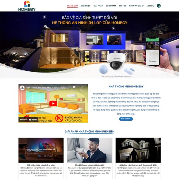 Theme WordPress nhà thông minh, smarthome 02, Công ty, điện thông minh, homegy, smarthome