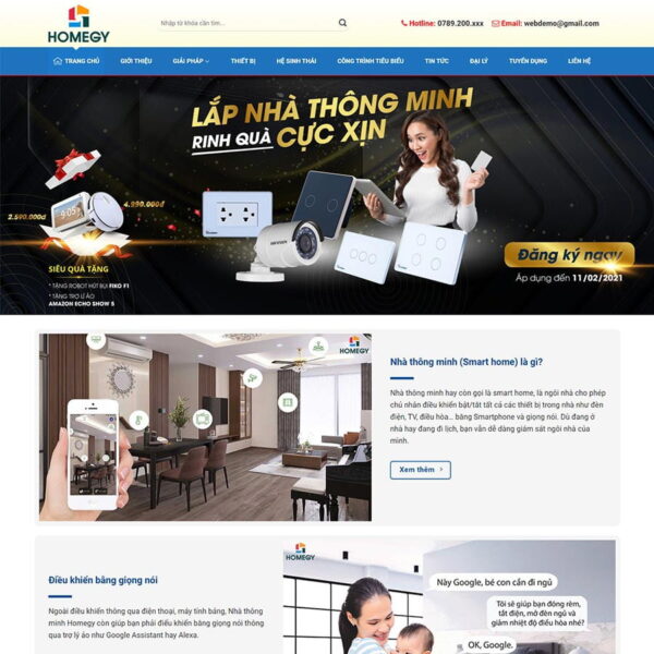 Theme WordPress nhà thông minh, smarthome 03, Công ty, điện thông minh, homegy, Lumi, smarthome