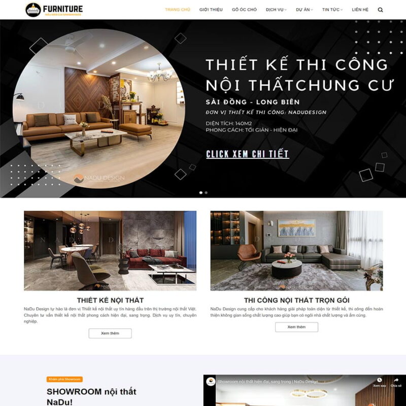 Theme WordPress nội thất 30, Nội thất, Thi công, Thiết kế