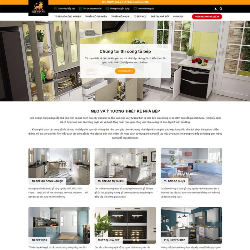 Theme WordPress nội thất 42, Công ty, Nội thất, Thi công, Thiết kế, Tủ bếp