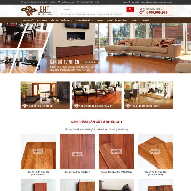 Theme WordPress nội thất, sàn gỗ, Nội thất, Sàn gỗ
