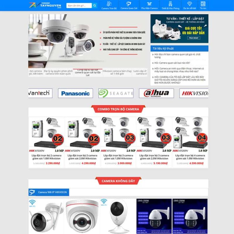 Theme WordPress Shop bán camera 03, Bán hàng, Camera, Shop
