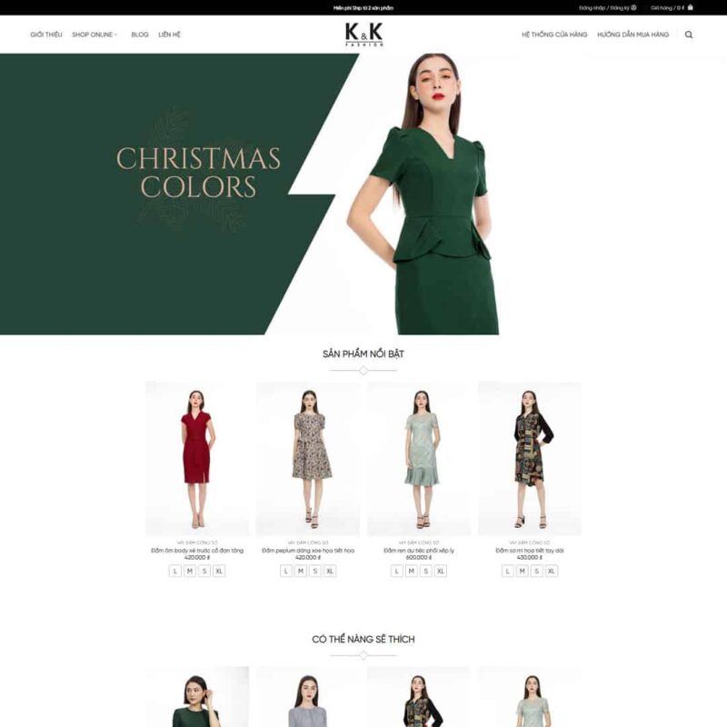 Theme WordPress shop thời trang nữ 02, Bán hàng, Quần áo, Thời trang