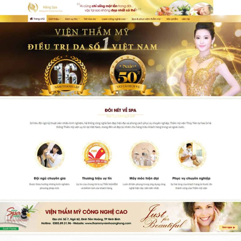 Theme WordPress Spa làm đẹp 02, Làm đẹp, Dịch vụ, Spa, Thẩm mỹ