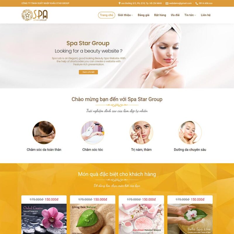 Theme WordPress Spa, làm đẹp 11, Làm đẹp, Spa, Thẩm mỹ