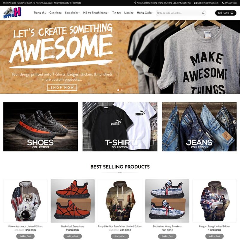 Theme WordPress thời trang 12, Bán hàng, Giày dép, Phụ kiện, Quần áo, Thời trang