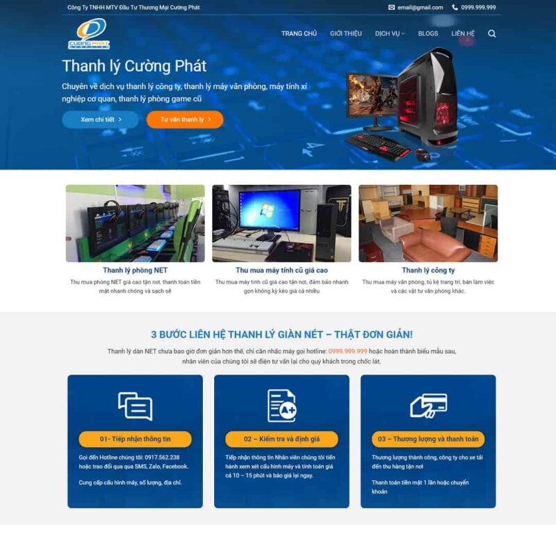 Theme WordPress thu mua Máy Tính, Bán hàng, Công ty, Máy tính, Thu mua