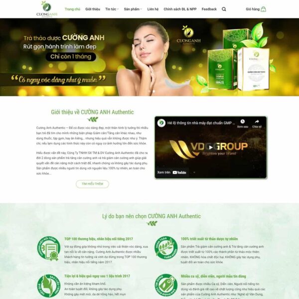 Theme WordPress thực phẩm chức năng 05, Bán hàng, Thực phẩm, Làm đẹp, Thực phẩm chức năng